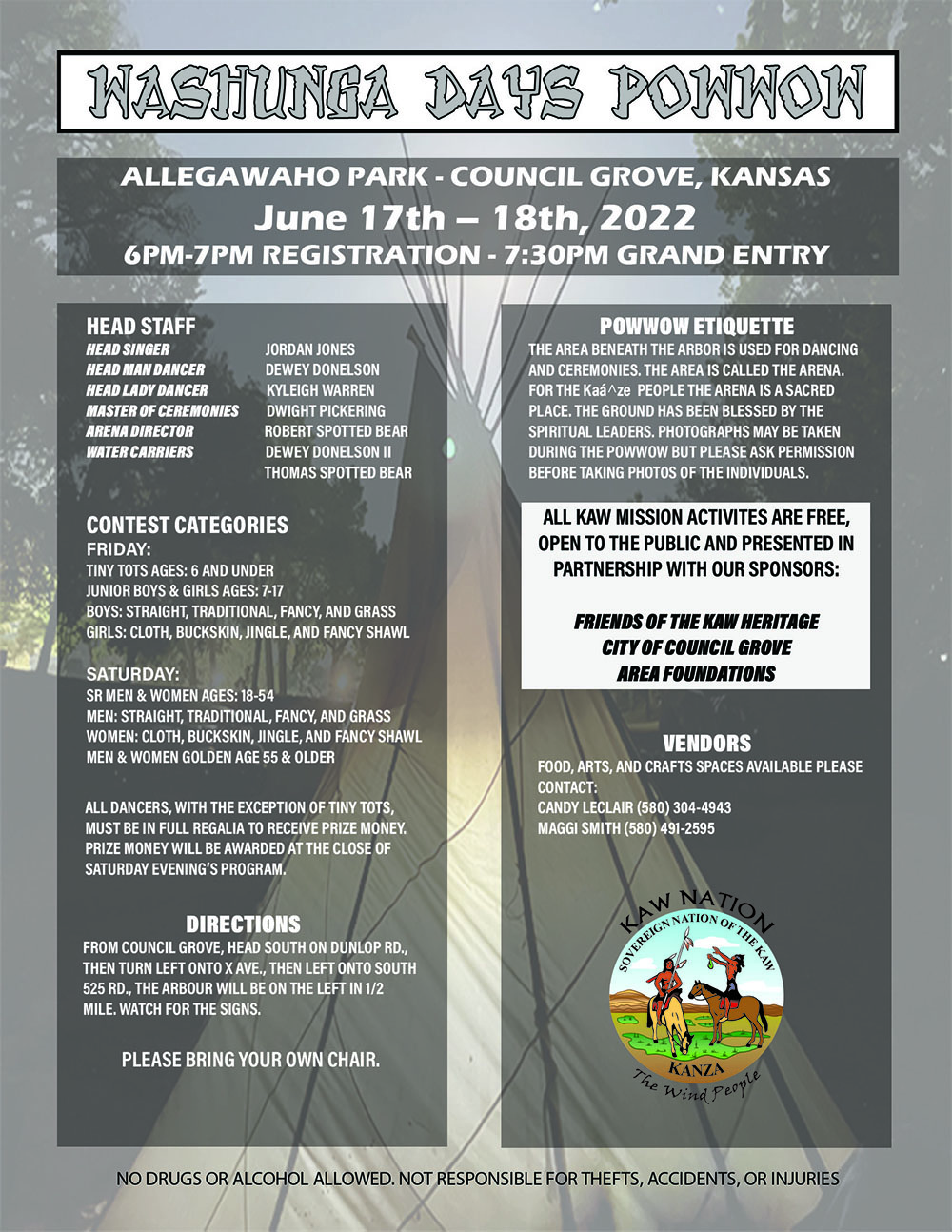 WASHUNGA DAYS POWWOW 2022 www.kawnation.gov