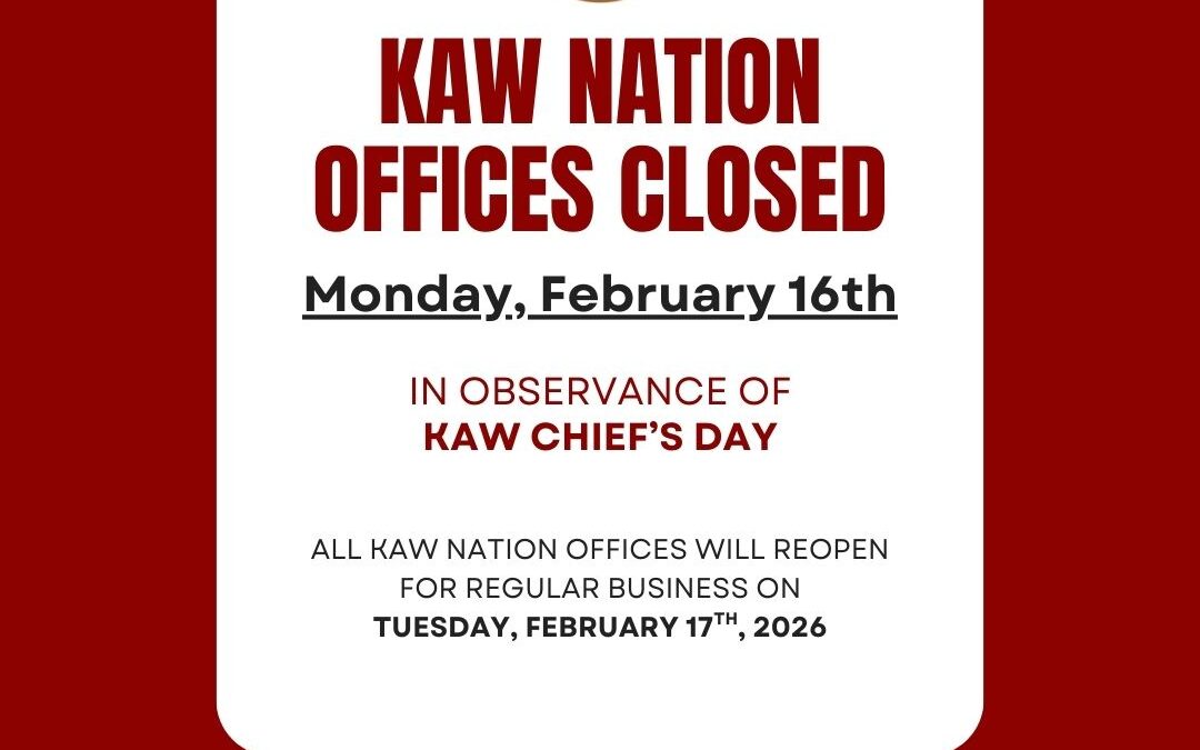 KAW NATION OFFICES CLOSED – KAW CHIEFS DAY