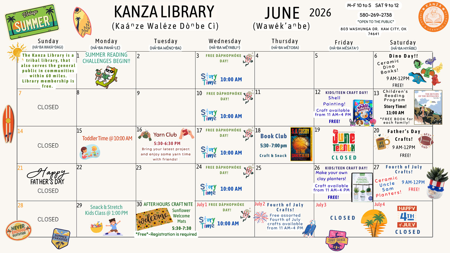 JUNE 2026 CALENDAR - 1